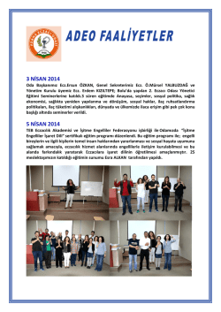 3 NİSAN 2014 5 NİSAN 2014