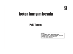 7. Beton karışım hesapları