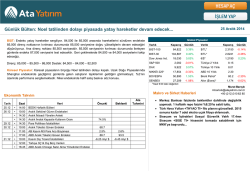 G&uuml;nl&uuml;k B&uuml;lten: Noel tatilinden dolayı piyasada yatay