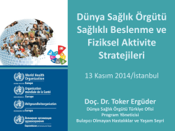 D&uuml;nya Sağlık &Ouml;rg&uuml;t&uuml; Sağlıklı Beslenme ve Fiziksel Aktivite Stratejileri