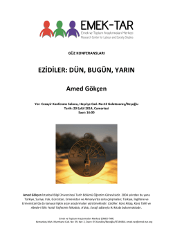 ezidiler: d&uuml;n, bug&uuml;n, yarın