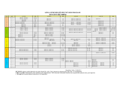 kimya m&uuml;hendisliği b&ouml;l&uuml;m&uuml; ders programı 2014