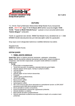 Duyuru Metni İçin Tıklayınız... - İş Makinaları Mühendisleri Birliği