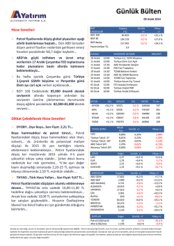 Hisse Senetleri Dikkat &Ccedil;ekebilecek Hisse Senetleri