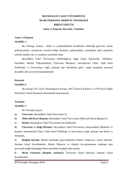 İdari Personel Disiplin Y&ouml;nergesi