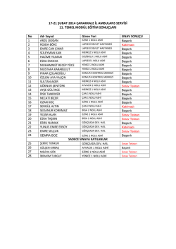 Mart Ayı Temel Mod&uuml;l Eğitim Sonu&ccedil;ları İ&ccedil;in
