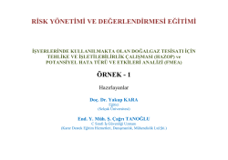 HAZOP ve FMEA &Ccedil;alışması