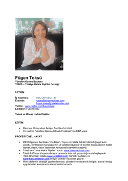 F&uuml;gen Toks&uuml; - İstanbul &Uuml;niversitesi