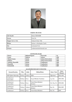 Prof. Dr. Metin &Ouml;zdemir - Yıldırım Beyazıt &Uuml;niversitesi