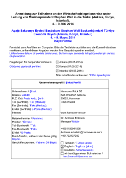 firma profili - Deutsch-T&uuml;rkische Industrie