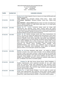 nisan 2014 ayı meclis karar &ouml;zetleri