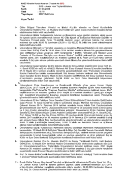 257 nolu toplantı - Mehmet Akif Ersoy &Uuml;niversitesi