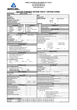 ARCODE sipariş Formu R3