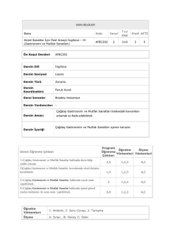 afec 202 gastronomi