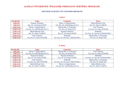 kafkas &uuml;niversitesi pedagojik formasyon sertifika programı