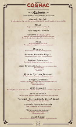 Kahvaltı - Brasserie Cognac