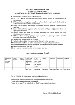 8.sınıf proje konuları