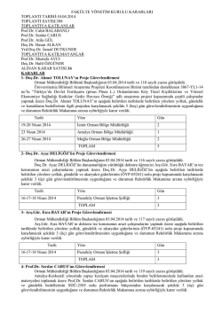 10.04.2014 tarih 388 nolu Toplu Yönetim Kurulu