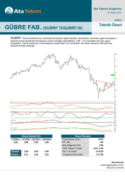 G&Uuml;BRE FAB. (GUBRF TI/GUBRF.IS) Teknik &Ouml;neri
