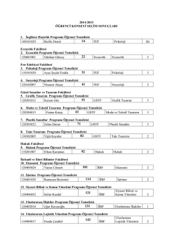 2014-2015 &Ouml;ğrenci konseyi se&ccedil;imleri