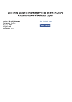 Hollywood and the Cultural Reconstruction of Defeated Japan