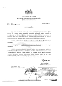 Seminer Duyurusu