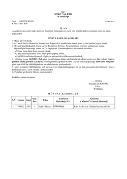 02/09/2014 1 V.H.K.İ GİH 5 Niğde / Merkez Ruhi