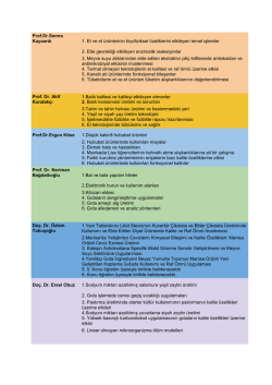 Prof.Dr.Semra Kayaardı 1. Et ve et &uuml;r&uuml;nlerinin biyofiziksel