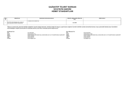 istatistik servisi - Gaziantep Ticaret Borsası