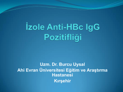 İzole Anti-HBc IgG Pozitifliği