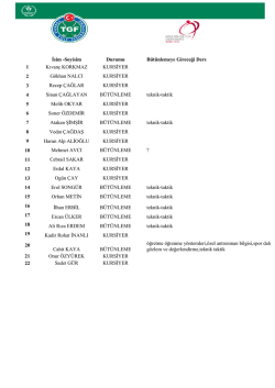2 .KADEME ANTRENOR KURSUYER LISTESI i&ccedil;in tıklayınız.