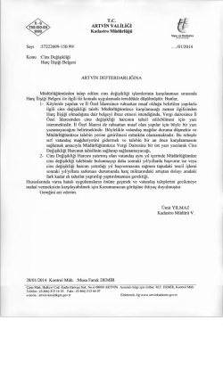 Cins Değişikliği işleminin sonraki mali yıla sarkması halinde