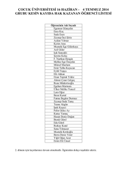 &ccedil;ocuk &uuml;niversitesi 16 haziran - D&uuml;zce &Uuml;niversitesi