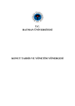 Batman Üniversitesi Konut Tahsis ve Yönetim Yönergesi 203,54 KB