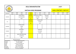 Kamu Y&ouml;netimi B&ouml;l&uuml;m&uuml; Ders Programı