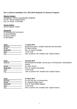 Deri ve Z&uuml;hrevi Hastalıkları AD