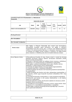 Psikiyatri Hemşireliği - Düzce Üniversitesi Sağlık Yüksekokulu