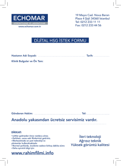 İstek Formu İndir - Rahim Filmi HSG