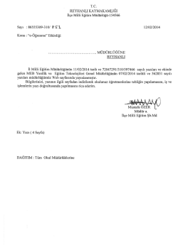 " e-&Ouml;ğrenme" Etkinliği - reyhanlı il&ccedil;e mill&icirc; eğitim m&uuml;d&uuml;rl&uuml;ğ&uuml;