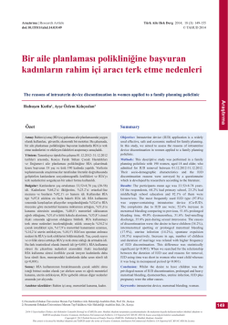 PDF İndir - T&uuml;rkiye Aile Hekimliği Dergisi