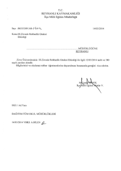 III. Zirvede Rehberlik G&uuml;nleri Etkinliği