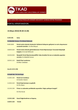 PORTAL HİPERTANSİYON - T&uuml;rk Karaciğer Araştırmaları Derneği