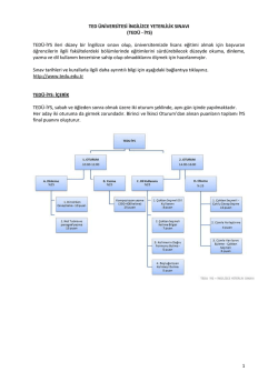 1 TED &Uuml;NİVERSİTESİ İNGİLİZCE YETERLİLİK SINAVI (TED&Uuml;