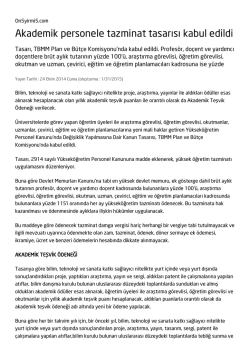 Akademik personele tazminat tasarısı kabul edildi
