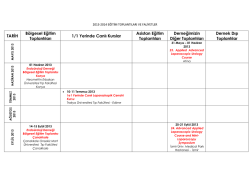 scıentıfıc calender - Endouroloji Derneği