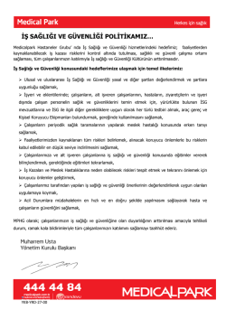 iş sağlığı ve g&uuml;venliği politikamız&hellip;