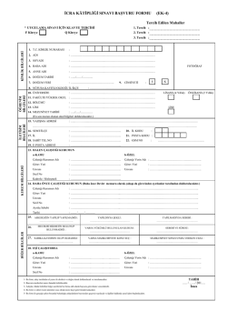 İcra K&acirc;tipliği Sınavı Başvuru Formu