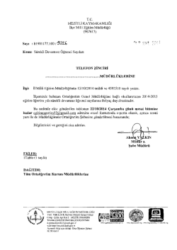 İl&ccedil;e Milli Eğitim M&uuml;d&uuml;rl&uuml;ğ&uuml; Yazısı - mersin