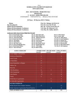 Kurul-V - Tıp Fak&uuml;ltesi
