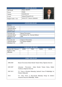 Hakan AKG&Uuml;N - TC Gıda Tarım ve Hayvancılık Bakanlığı